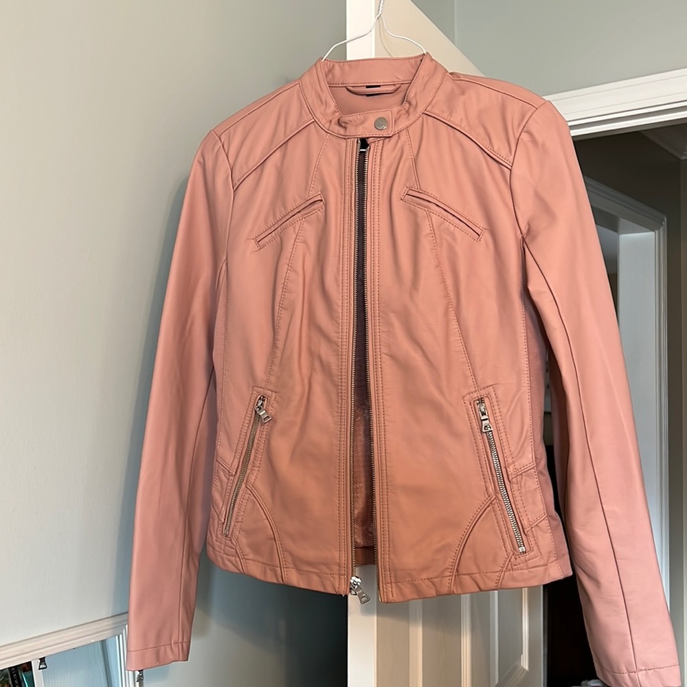 Guess leather jacket. Light pink. Never worn